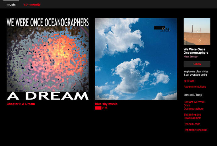We Were Once Oceanographers on Bandcamp